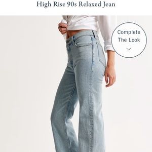 Abercrombie 90s Relaxed Jean High Rise size 10L